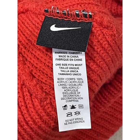 Nike Portland Trail Blazers Beanie Cap/Hat Red NBA Basketball Sports - Picture 7 of 8